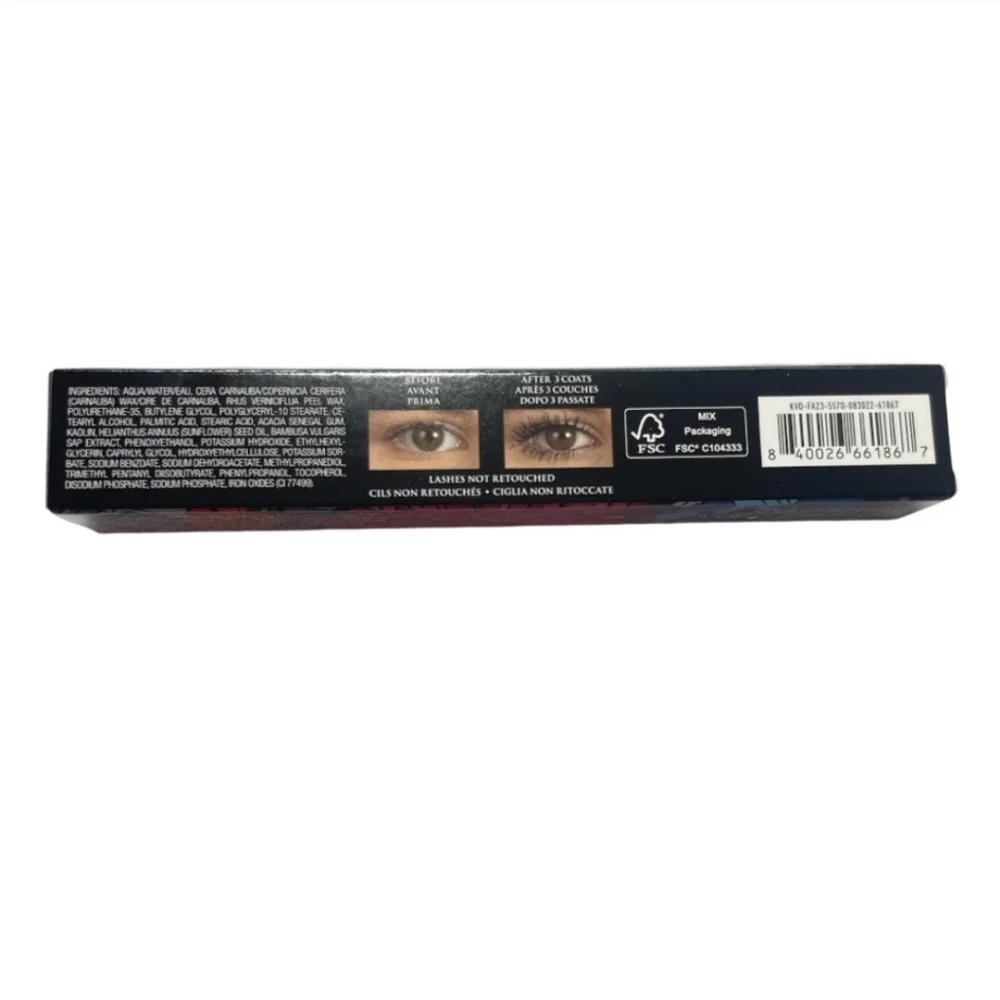 NIB Kat Von D Full Sleeve Long & Defined Tubing Mascara Ink Black